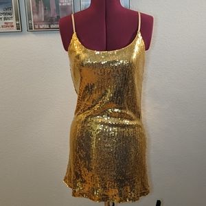 Gold Sequin Dress